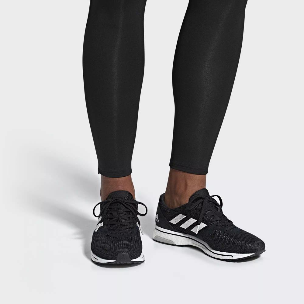 Adidas Adizero Adios 4 Tenis Para Correr Negros Para Hombre (MX-57608)